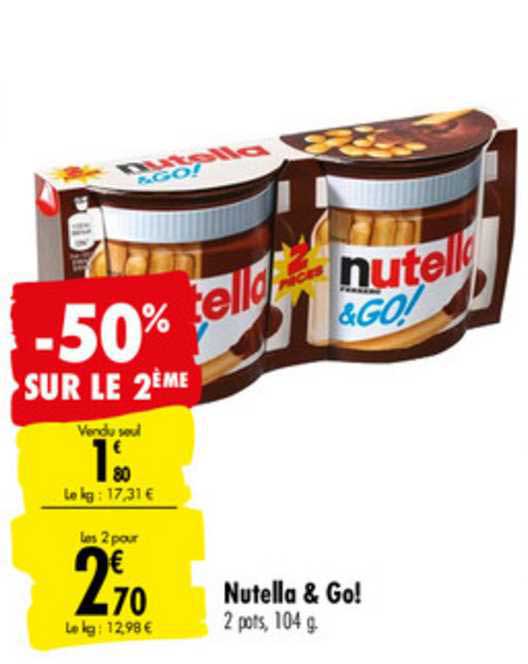 Nutella & Go! -50% Sur Le 2e