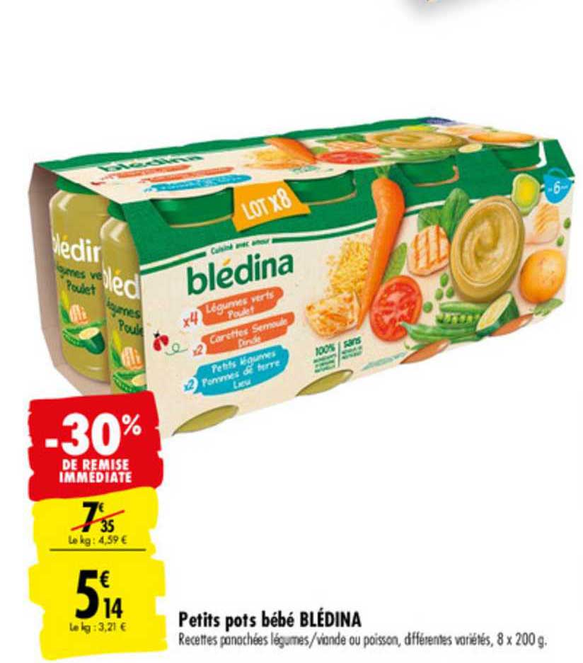 Petits Pots Bébé Blédina  -30% De Remise Immédiate