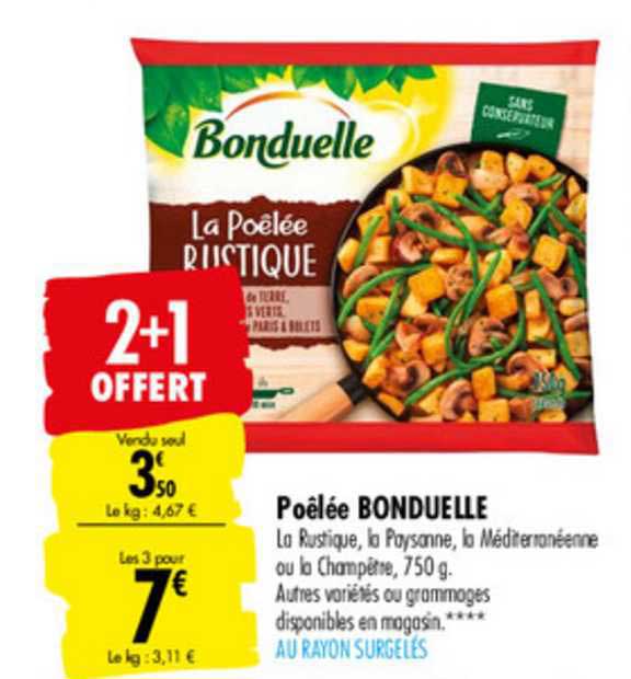 Poêlée Bonduelle 2+1 Offert