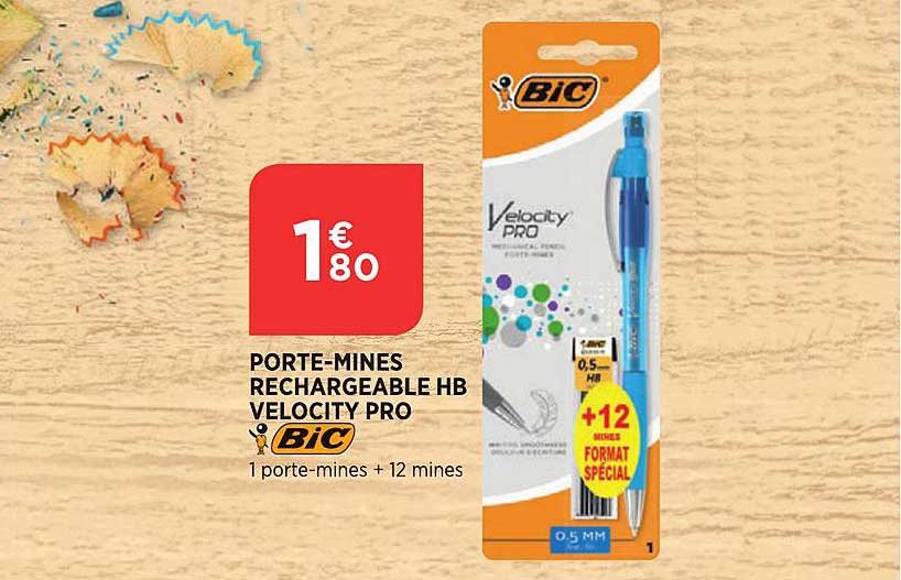 porte mines rechargeable hb velocity pro bic