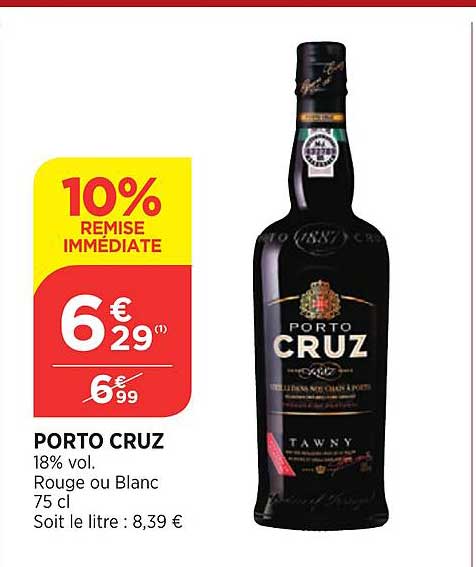 Porto Cruz 10% De Remise Immédiate