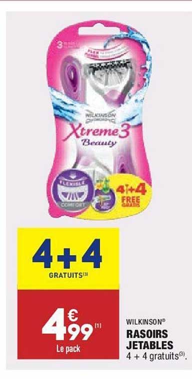 rasoirs jetables wilkinson 4+4 gratuits