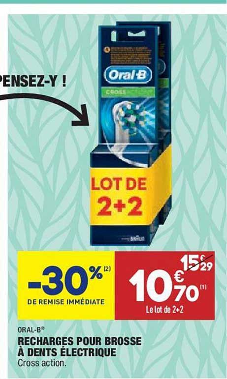 recharge pour brosse à dents électrique oral b -30% de remise immédiate