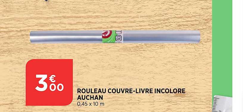 rouleau couvre livre incolore auchan