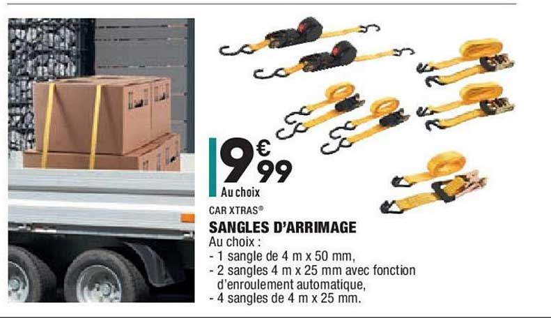 sangles d'arrimage car xtras
