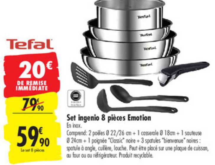 Set Ingenio 8 Pièces Emotion Tefal