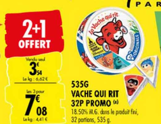 vache qui rit 32 portions promo  2+1 offert