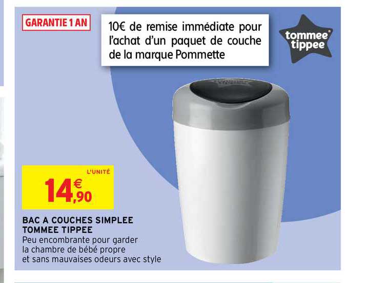 bac à couches simple tommee tippee