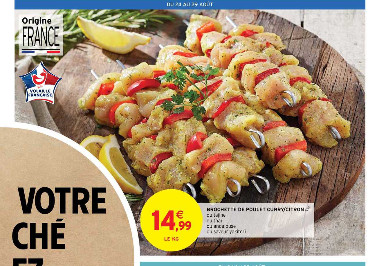 Brochette De Poulet Curry Ou Citron
