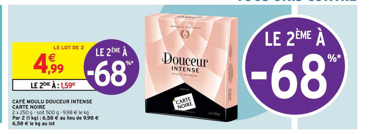 Café Moulu Douceur Intense Carte Noire