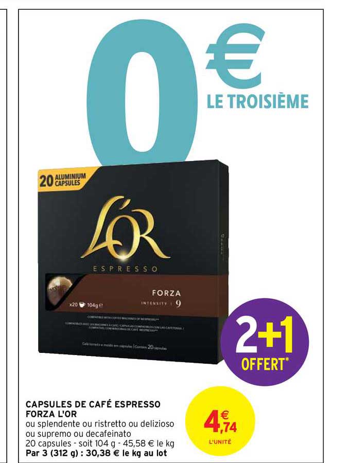 Capsules De Café Espresso Forza L'or