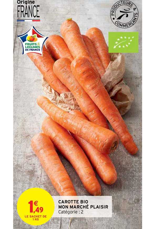 carotte bio mon marché plaisir