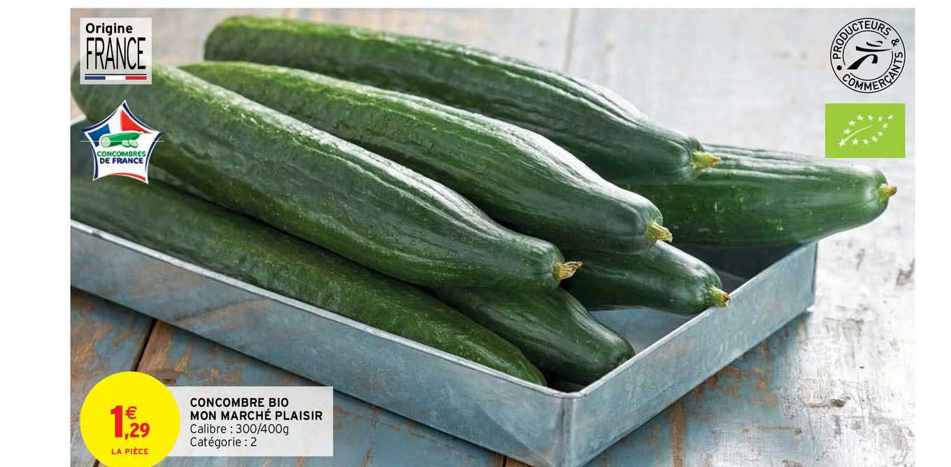 concombre bio mon marché plaisir