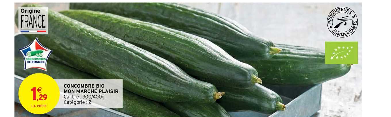 concombre bio mon marché plaisir