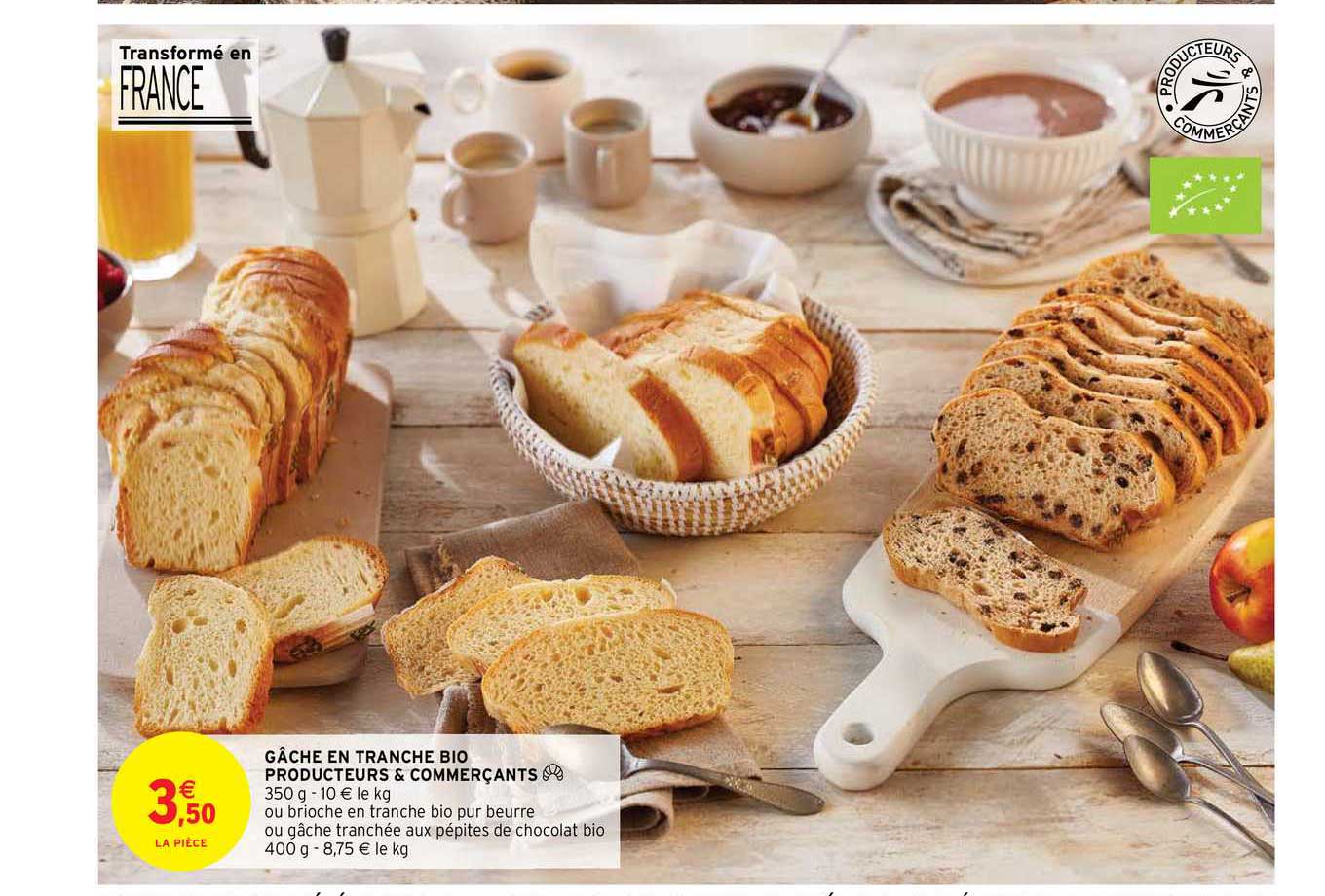 gâche en tranche bio producteurs & commerçants