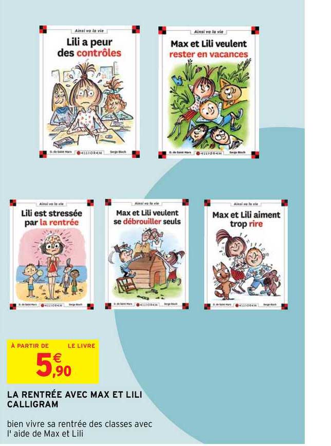 la rentrée avec max et lili calligram