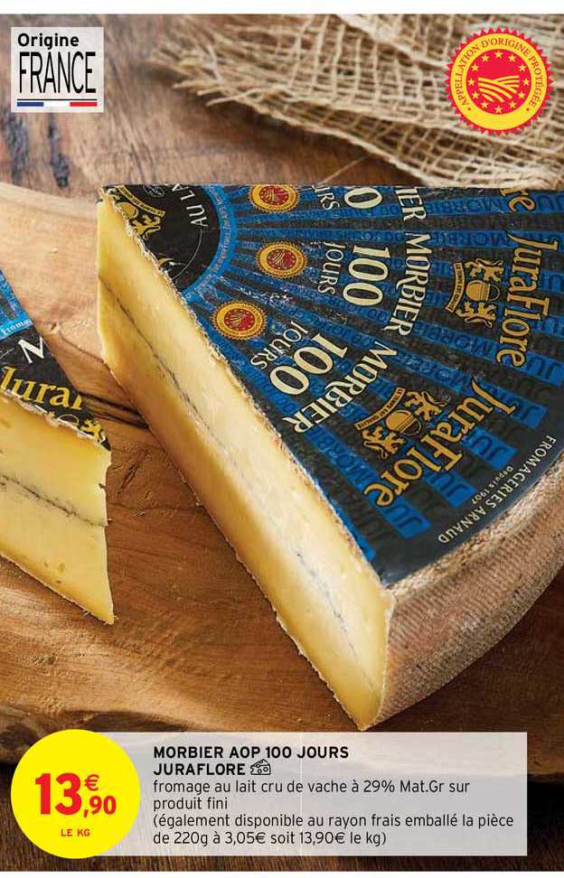 morbier aop 100 jours juraflore
