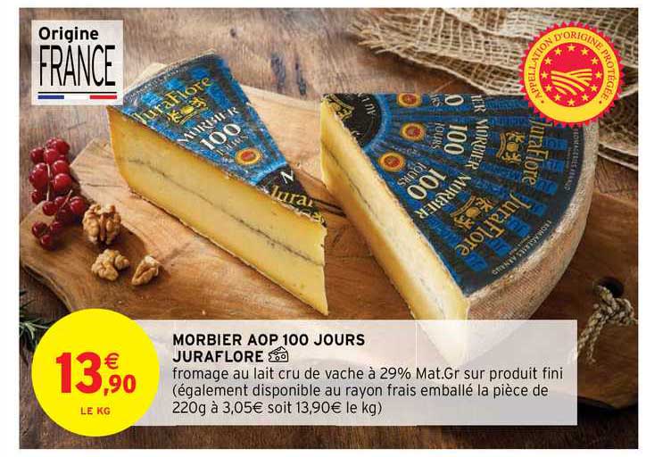 morbier aop 100 jours juraflore