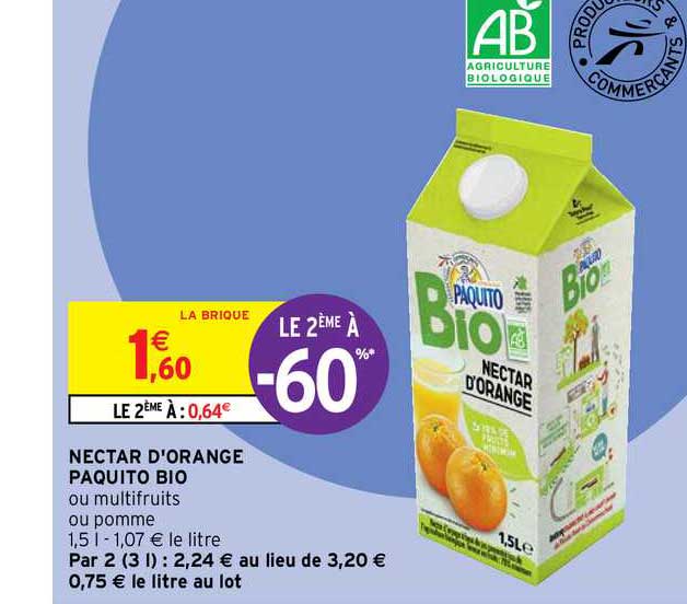 Nectar D'orange Paquito Bio