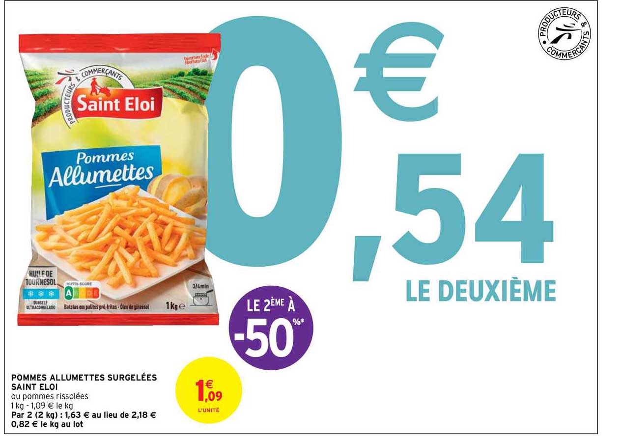 pommes allumettes surgelées saint éloi