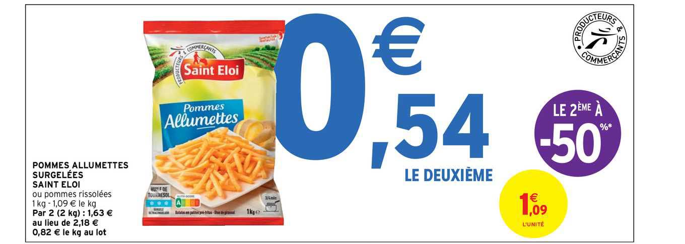 pommes allumettes surgelées saint éloi