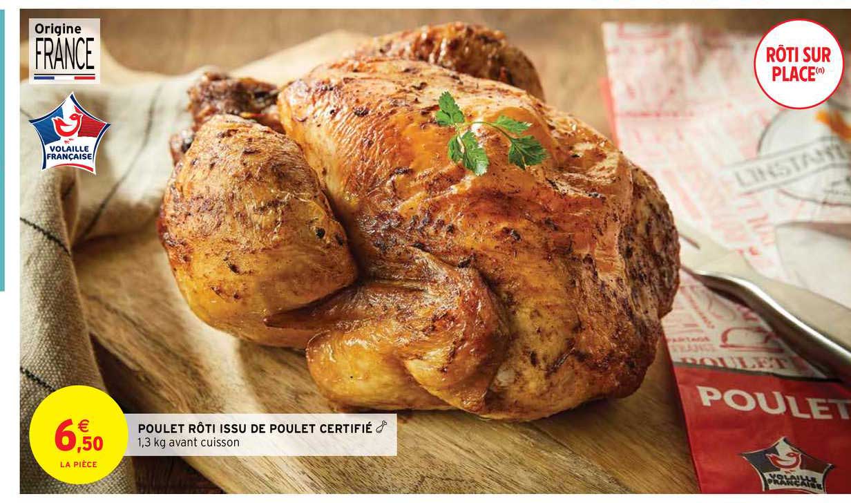 poulet rôti issu de poulet certifié