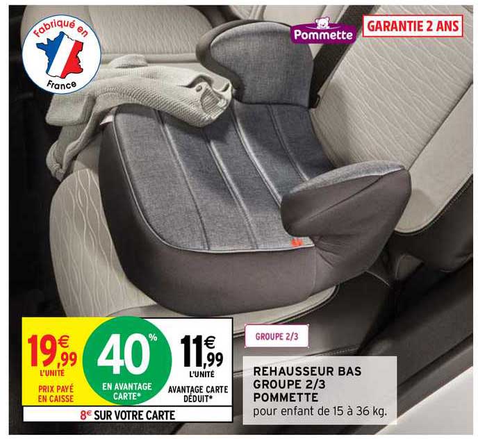 rehausseur bas groupe 2-3 pommette