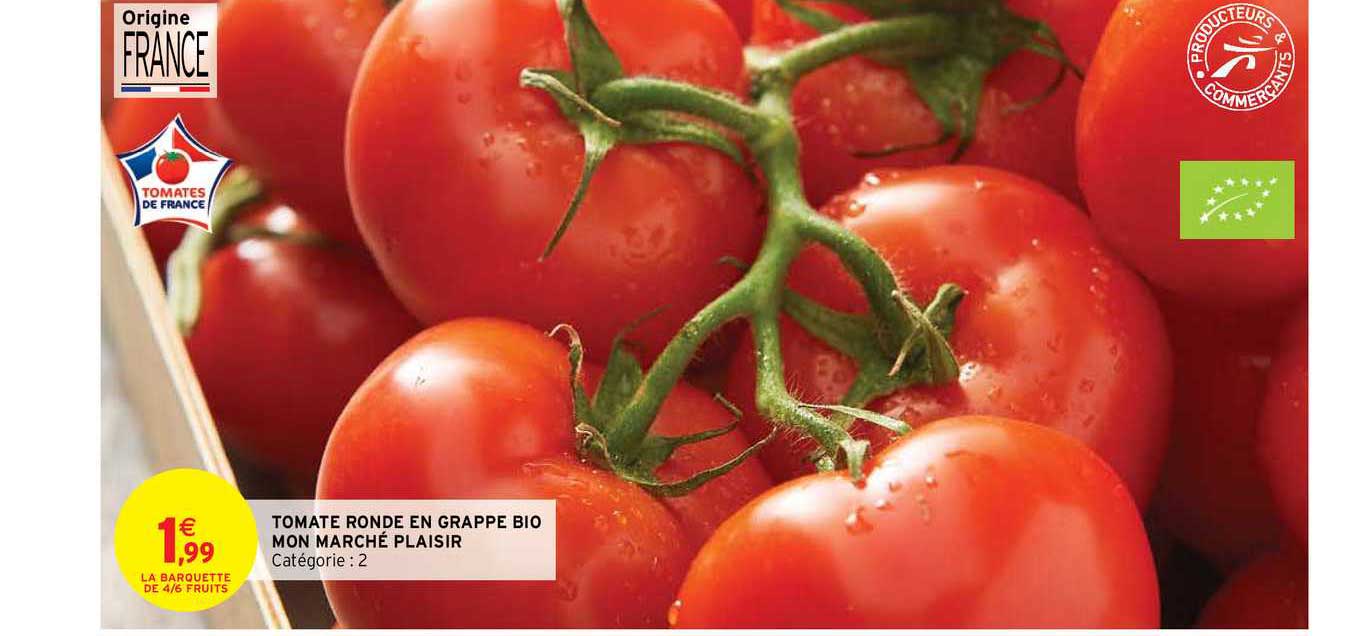 tomate ronde en grappe bio mon marché plaisir