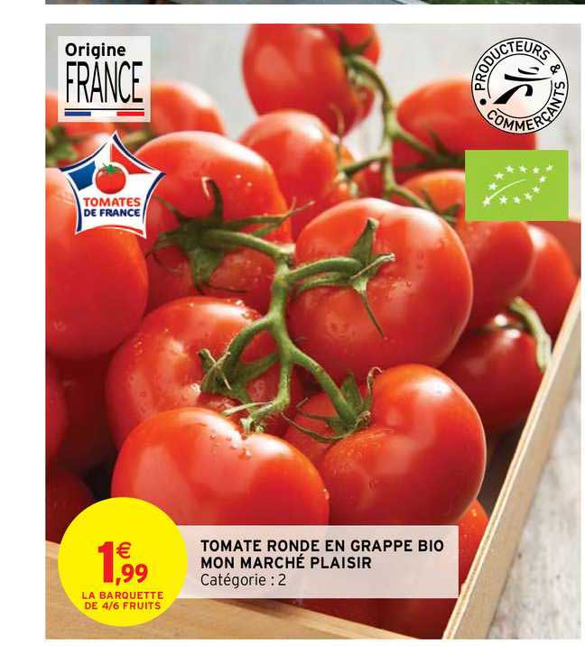 tomate ronde en grappe bio mon marché plaisir
