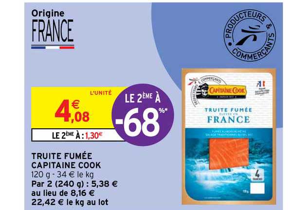 truite fumée capitaine cook