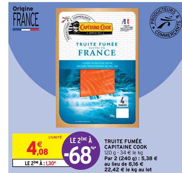 truite fumée capitaine cook