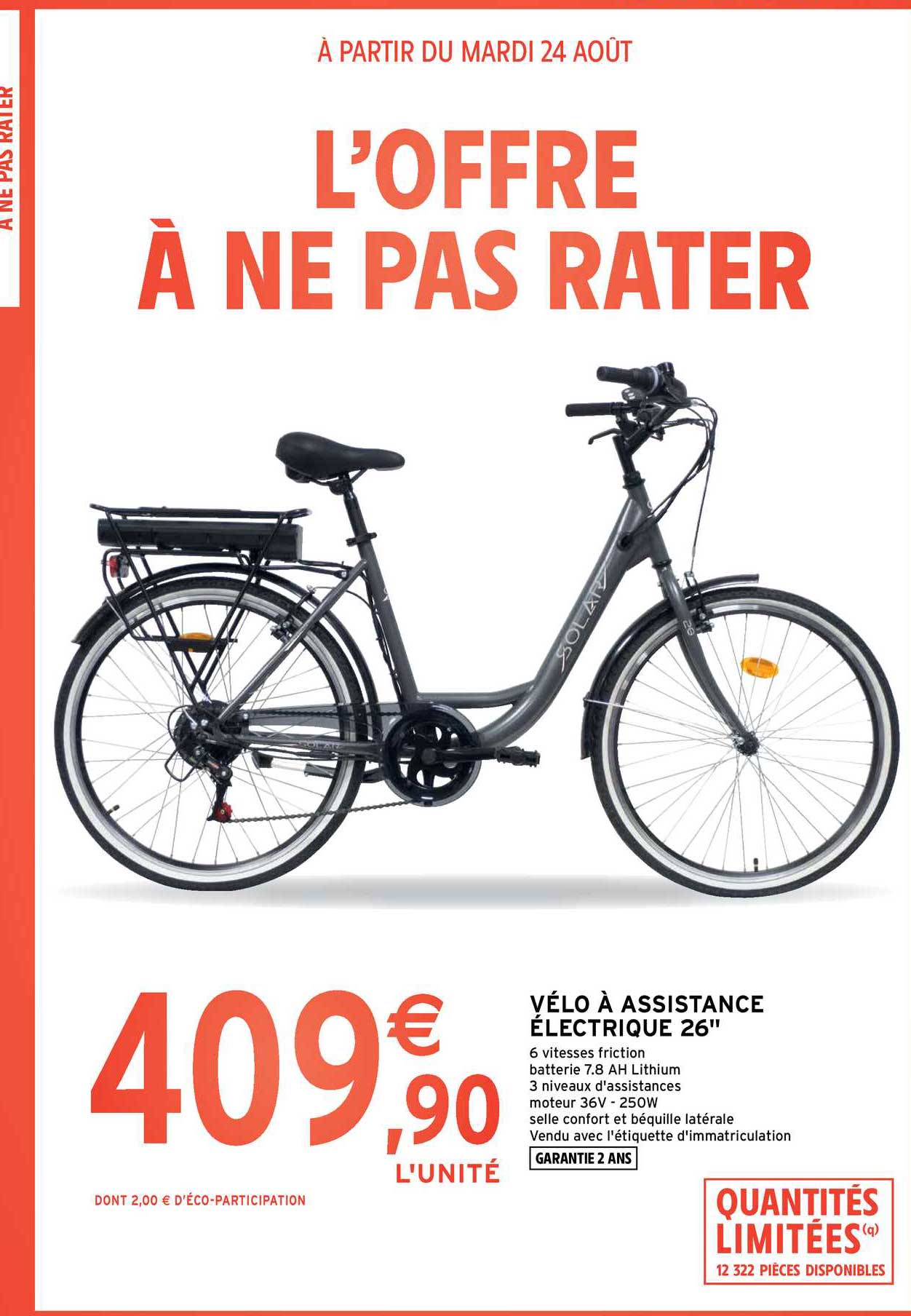 vélo à assistance électrique 26"