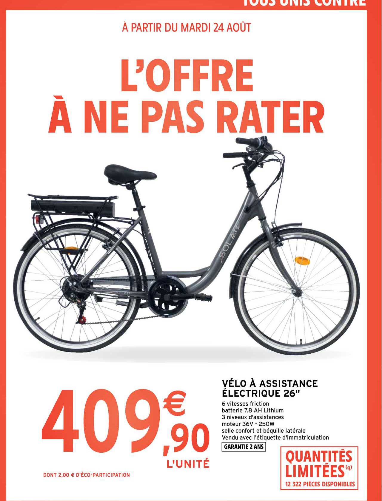 vélo à assistance électrique 26"