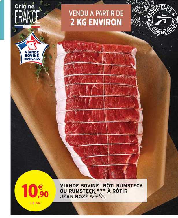 viande bovine : rôti rumsteck ou rumsteck à rôtir jean rozé