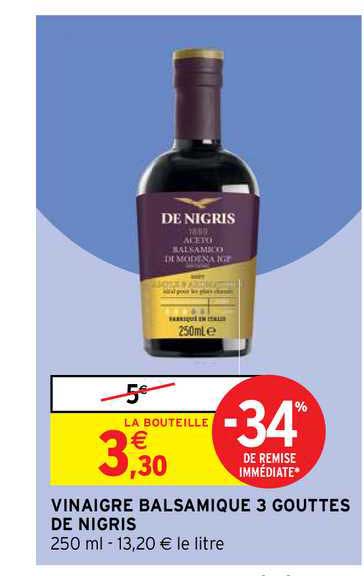 vinaigre balsamique 3 gouttes de nigris