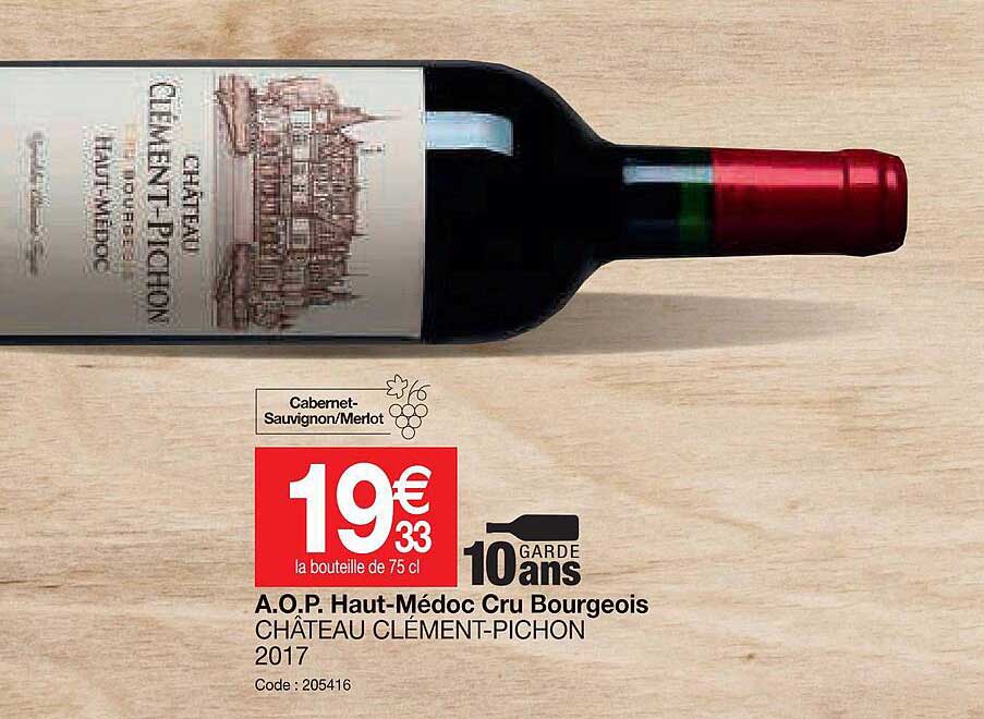 a.o.p haut-médoc cru bourgeois château clément-pichon 2017