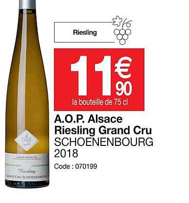 a.o.p.  alsace riesling gand cru schoenenbourg 2018