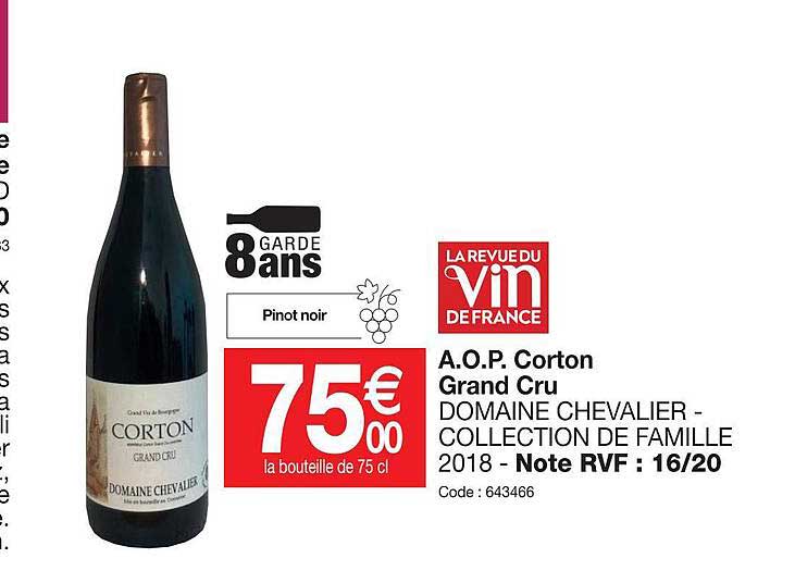 a.o.p.  corton grand cru domaine chevalier collection de famille 2018
