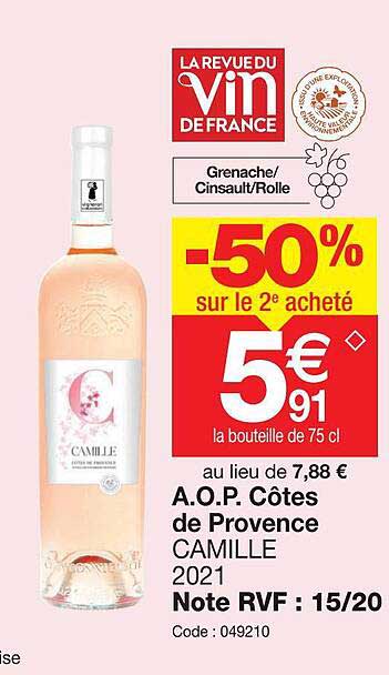 a.o.p. côtes de provence camille 2021