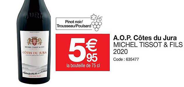 a.o.p.  côtes du jura michel tissot & fils 2020