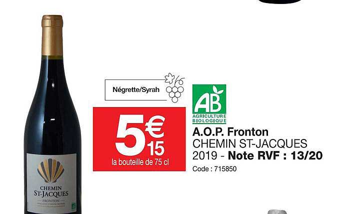 a.o.p.  fronton chemin st jacques 2019