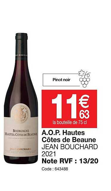 a.o.p.  hautes côtes de beau,e jean bouchard 2021