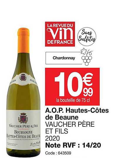 a.o.p.  hautes-côtes de beaune vaucher père et fils 2020