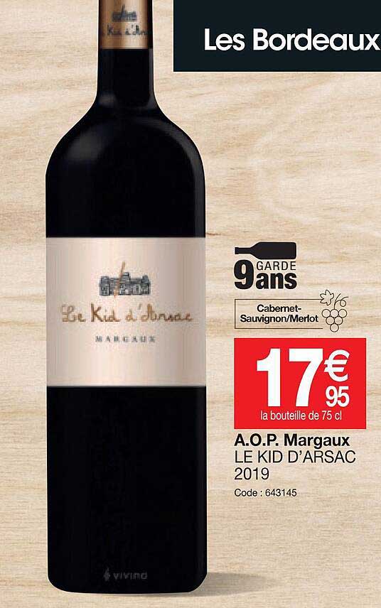 a.o.p. margaux le kid d'arsac 2019