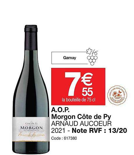 a.o.p.  morgon côte de py arnaud aucoeur