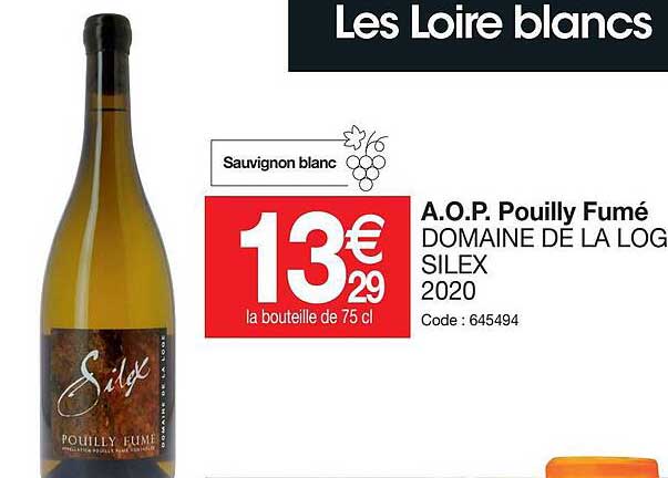a.o.p.  pouilly fumé domaine de la log silex 2020