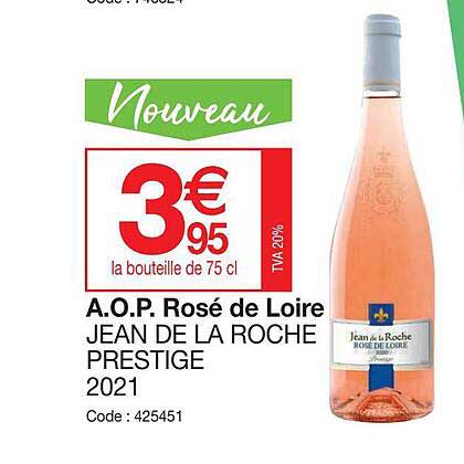 a.o.p. rosé de loire jean de la roche prestige 2021