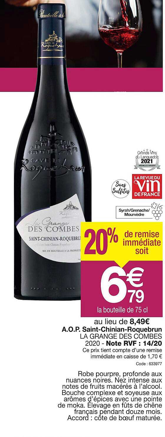 a.o.p.  saint chrinian roquebrun