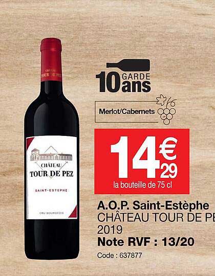 a.o.p. saint-estèphe château tour de pez 2019