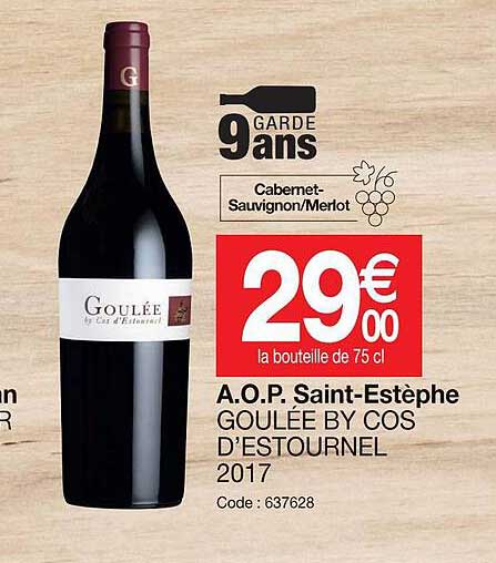 a.o.p. saint-estèphe goulée by cos d'esturnel 2017